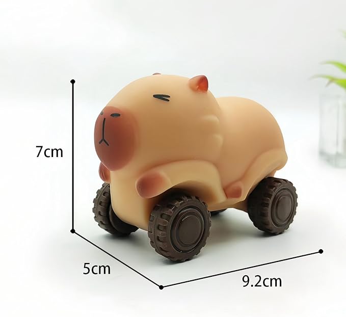 Creative Capybara scooter, novel four-wheeled vehicle, deformable decompression toy, capybara pull cart toy, soft and retractable