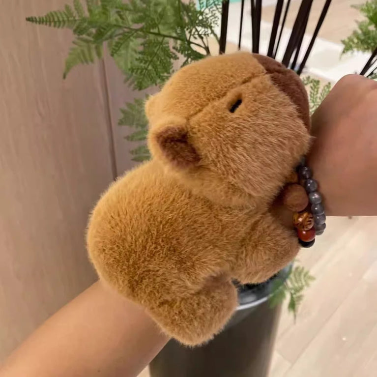 Capybara slap ring, doll plush toys, capy guinea pig doll pendant.