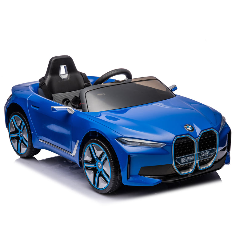 Licensed BMW I4,12v Kids ride on car 2.4G W/Parents Remote Control,electric car for kids,Three speed adjustable,Power display, USB,MP3 ,Bluetooth,LED light,Two-point safety belt,story