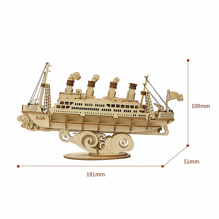 New Wooden Diy Assembled Three-Dimensional Puzzle Model Pumpkin Car Ferris Wheel Carousel Sailboat Creative Assembly Ornaments