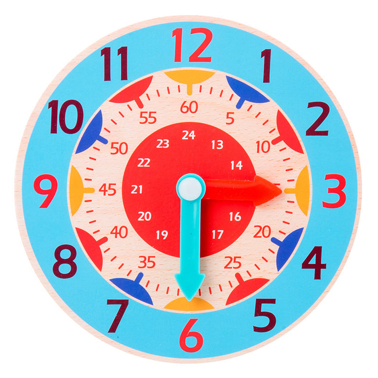 Primary School Clock Model; Children's Clock Math Teaching Aids; First Grade Students Cognitive Time Hour Toy