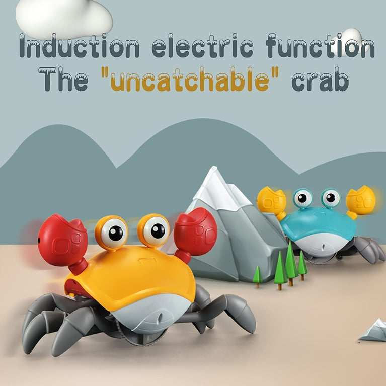 Electric Induction Crawling Crab; Children's Toy With Automatic Obstacle Avoidance Function