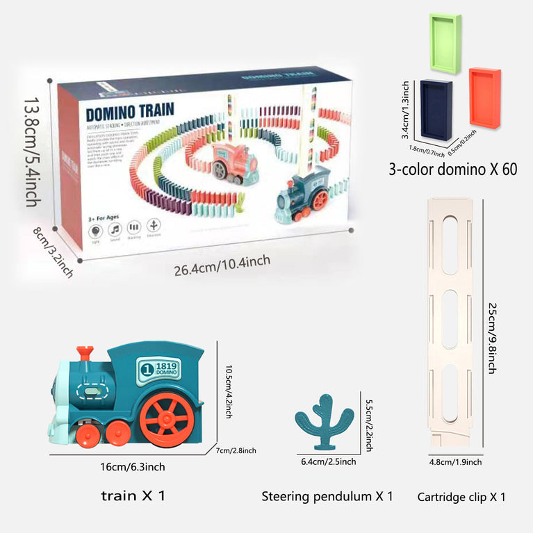 Dominoes Fun Automatic Delivery Electric Train Educational Children's Toy