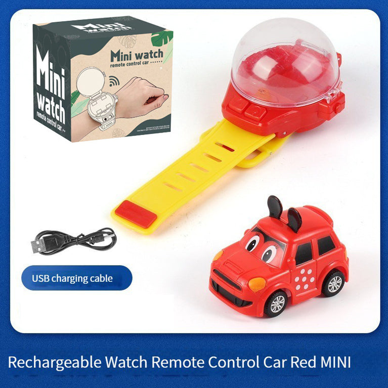 Kids Watch Remote Control Car Toy; Boy Girl Gift Toy Cartoon Car Rechargeable With Light