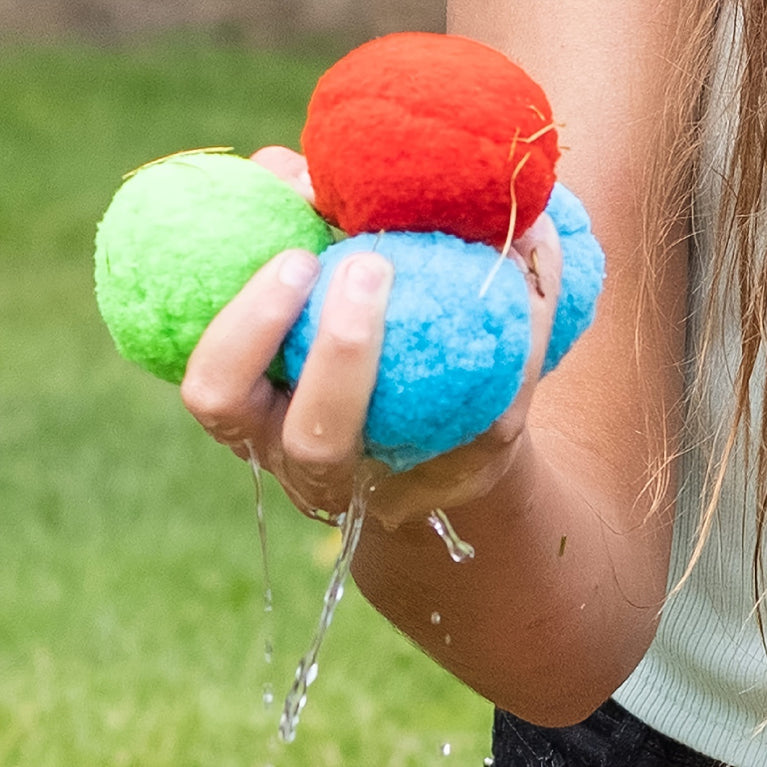 50pcs Water Balls; Soft Cotton Bouncing Soaker Balls; Toy For Pool Party Water Fight