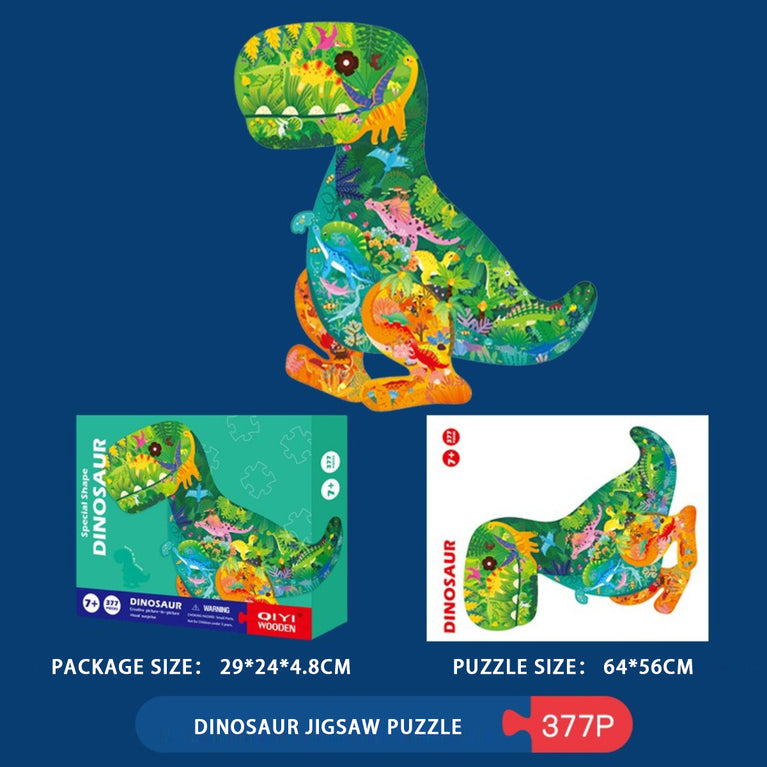 Children's Special-shaped Puzzle 300 Pieces 500 Pieces Animal Dinosaur Irregular Paper Jigsaw Puzzle Family Game Challenging Family Activity Perfect For Game Nights