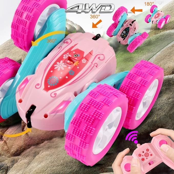 Rc Stunt Cars: Double Sided 360°Flip Rotating 4WD Race Car Toy For Outdoor & Indoor Birthday Gift