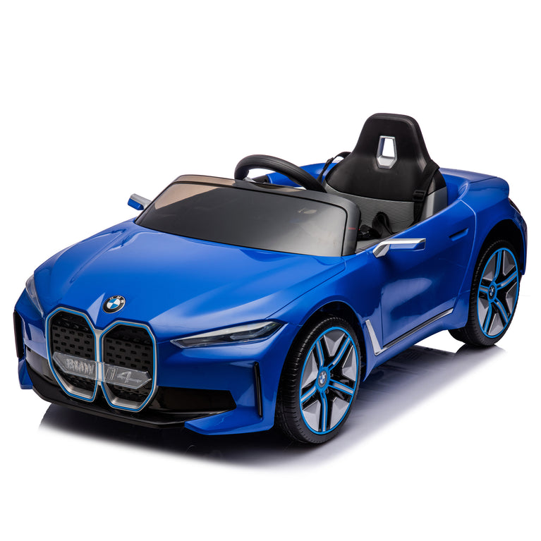 Licensed BMW I4,12v Kids ride on car 2.4G W/Parents Remote Control,electric car for kids,Three speed adjustable,Power display, USB,MP3 ,Bluetooth,LED light,Two-point safety belt,story