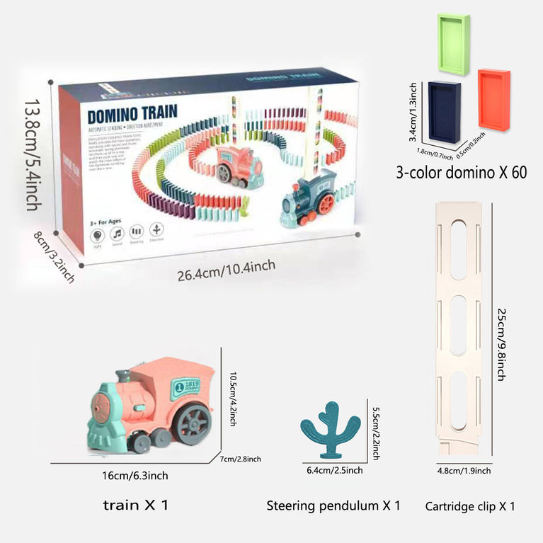 Dominoes Fun Automatic Delivery Electric Train Educational Children's Toy