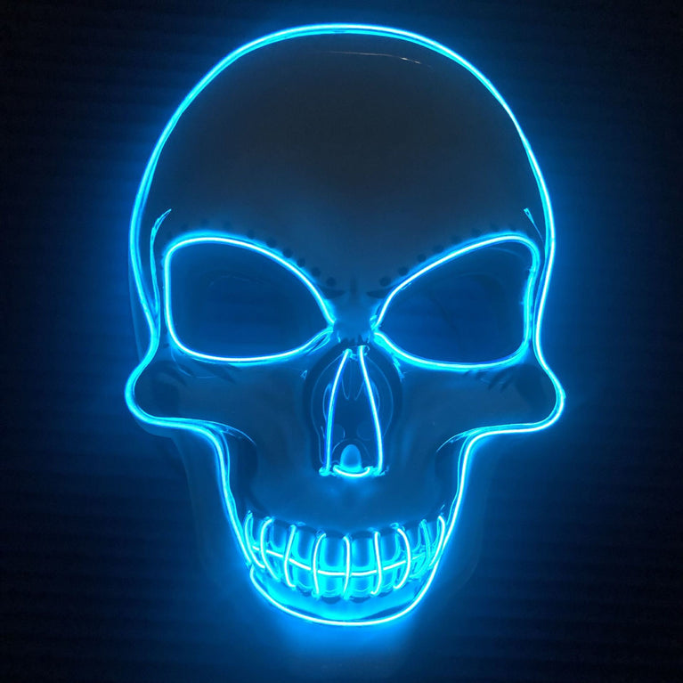 Halloween skull LED light-emitting mask Cold light atmosphere stage performance props New Year's party carnival masks