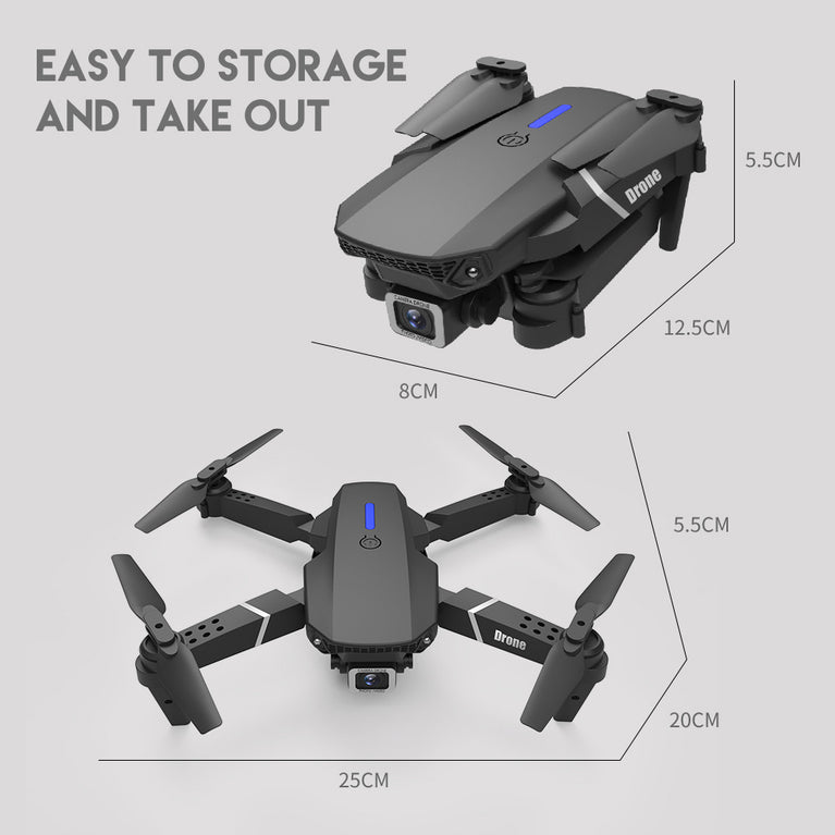 E88 Pro WIFI FPV Drone With Wide Angle HD 4K Camera Height Hold RC Foldable Quadcopter Drone Gift Toy