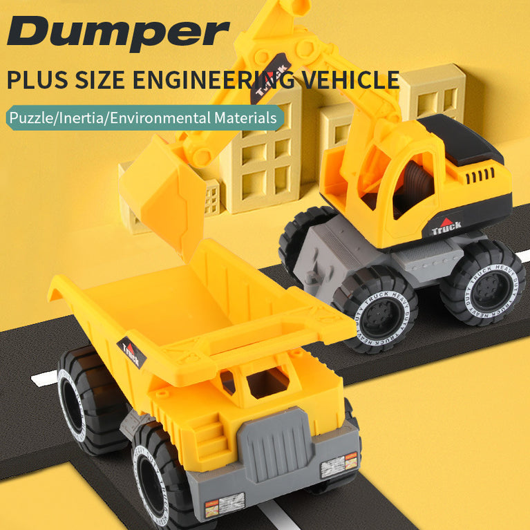 Super boy toy truck excavator digging car inertia truck children toy car model