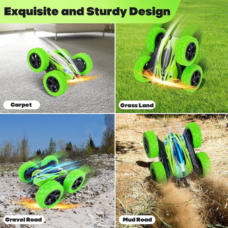 Rc Stunt Cars: Double Sided 360°Flip Rotating 4WD Race Car Toy For Outdoor & Indoor Birthday Gift