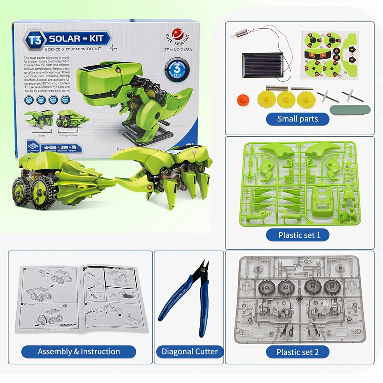 3in1 Solar Robot Toys Science Kits Kids Age 8 9 10 11 12 STEM Learning Educational Building Engineering Gifts Toy Boys