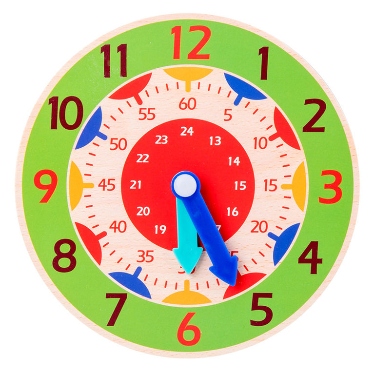 Primary School Clock Model; Children's Clock Math Teaching Aids; First Grade Students Cognitive Time Hour Toy