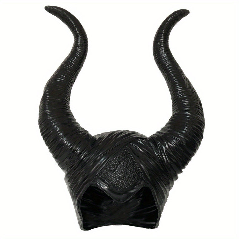 Big Black Ox Horns Witch Hat Headpiece Headgear Queen Cosplay Women Halloween Costumes Anime Headdress Party Props