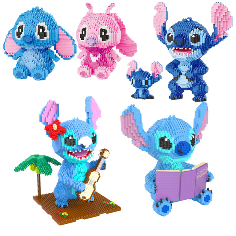 7Styles Disney Anime Story Cross Stitch Building Block Toys Cartoon Jigsaw Stitching Children's Building Block Toys