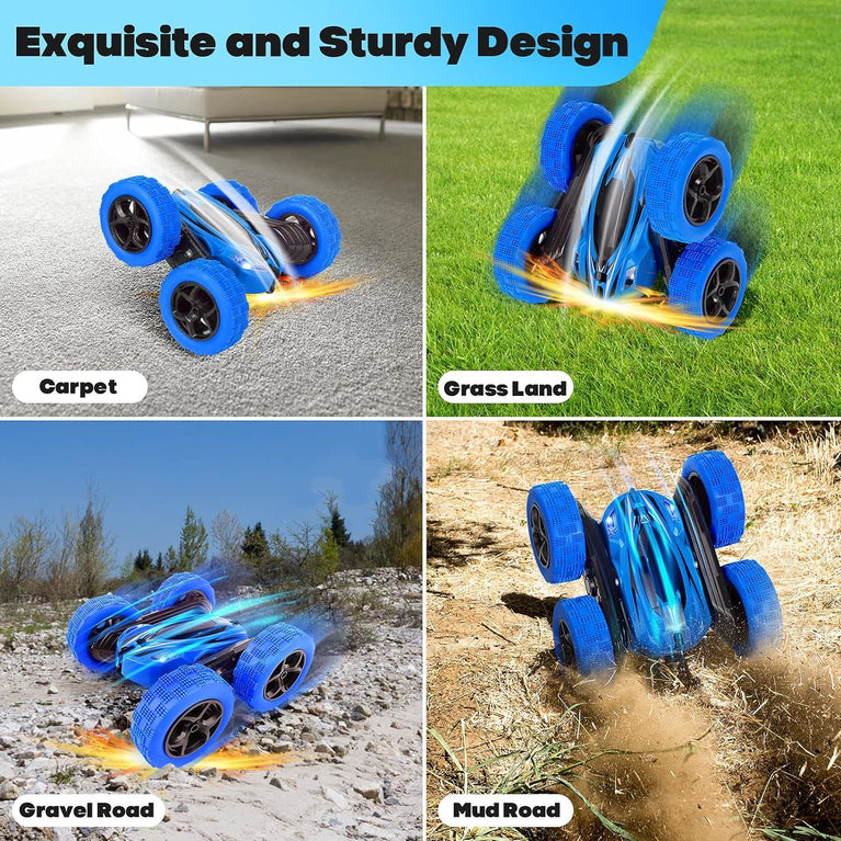 Rc Stunt Cars: Double Sided 360°Flip Rotating 4WD Race Car Toy For Outdoor & Indoor Birthday Gift