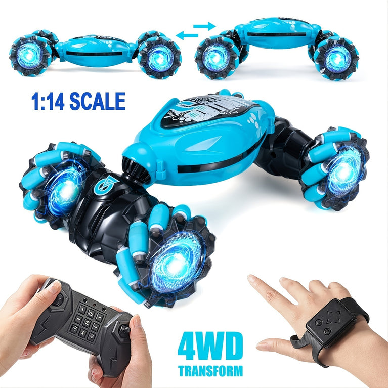 4WD Gesture Sensor Toy Car; Double-Side Rotation Off-Road Vehicle 360° Flip With Light And Music; Birthday Toy Car For Boys And Adults; Hand Controlled RC Car; All Terrain Monster Truck