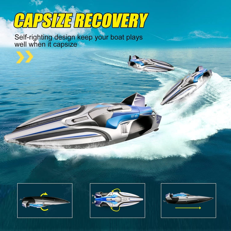 2.4GHz Racing Boats 4DRC S1 Boat Remote Control Boat for Kids Adults 25+ MPH.