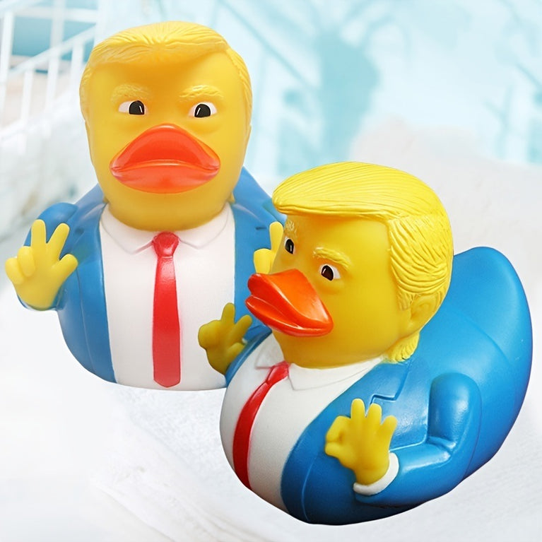 Trump Duck Bath Toy Sound Squeaky Bathroom Shower Water Floating Duck Toy