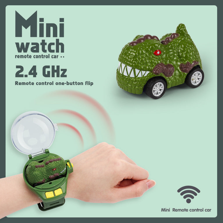 Children's Watch Remote Control Car Toy Dinosaur Car Rechargeable With Light