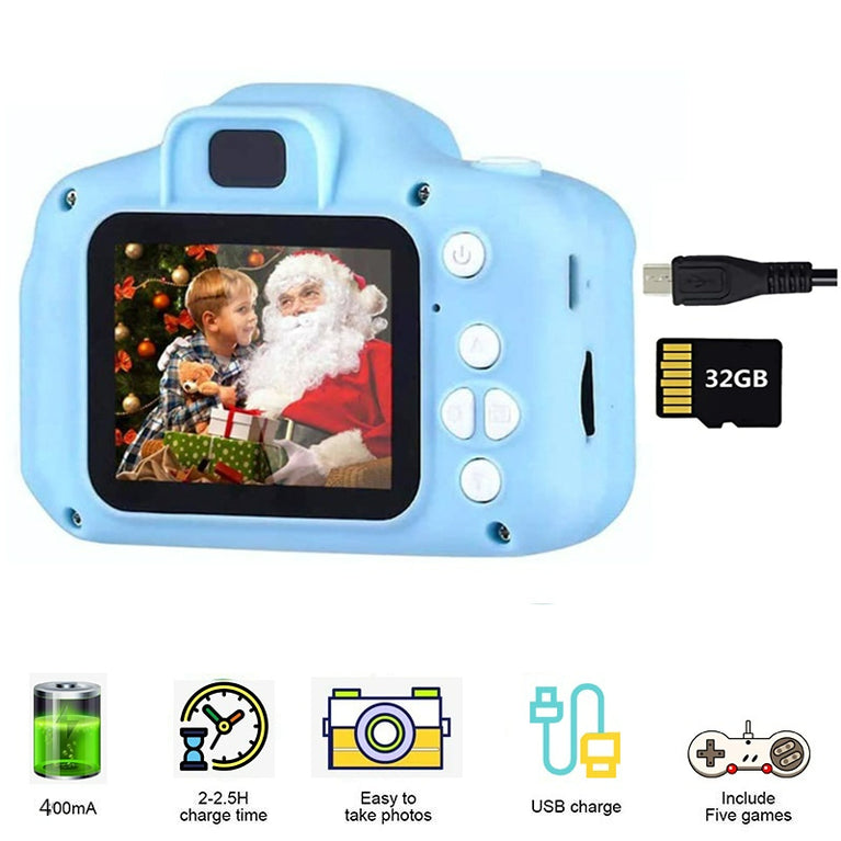 Children's Digital Camera Can Take Pictures And Read Cards Small Student Portable Toy Camera Girl Birthday Gift Christmas; Kids Digital Camera with 32G sdcard