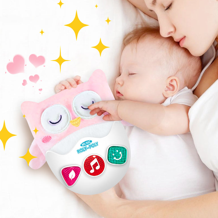 Baby Stuffed Rocking Musical Toy - Baby Tummy Time Toy 6-12 Months Old Girls 6 7 8 9 12 18-24 Months Singing Light Plush Learning Educational Roly Birthday Gift