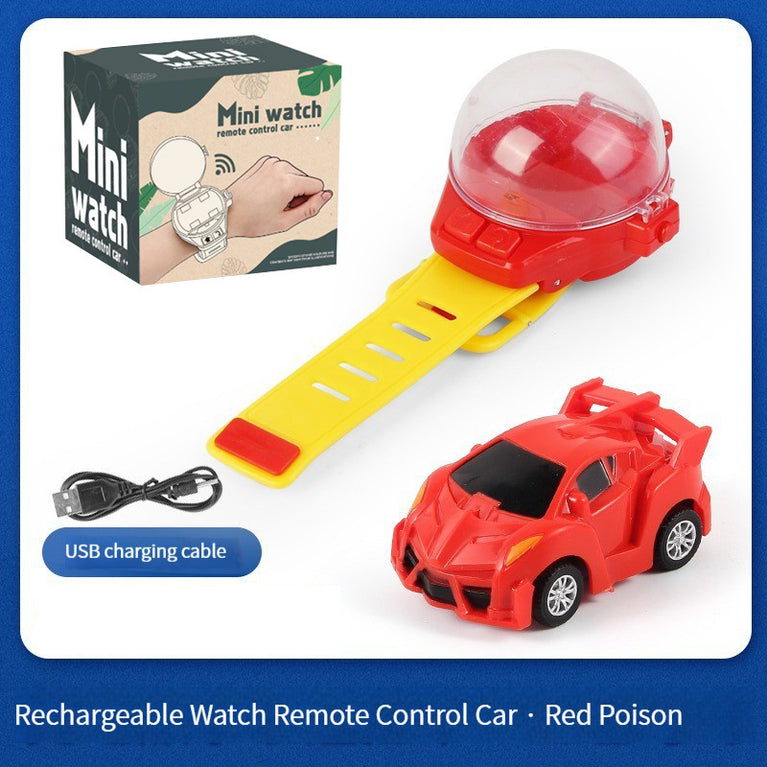 Kids Watch Remote Control Car Toy; Boy Girl Gift Toy Cartoon Car Rechargeable With Light