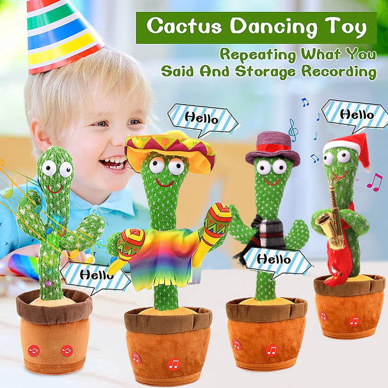 Bluetooth Dancing Cactus Repeat Talking Toy 60/120 Songs Electronic Plush Toys Singing Recording Doll Early Education for Kids