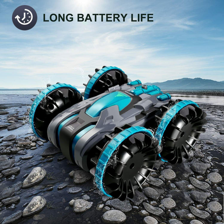 4D C9 Amphibious Car for Kids 2.4GHZ Rechargeable Battery RC Stunt Vehicle 360°