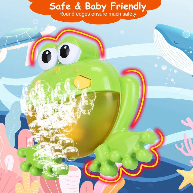 Frog Musical Bubble Bath Maker Baby Bath Toys for Bathtubs Toddler Bubble Machine for Bath Fun