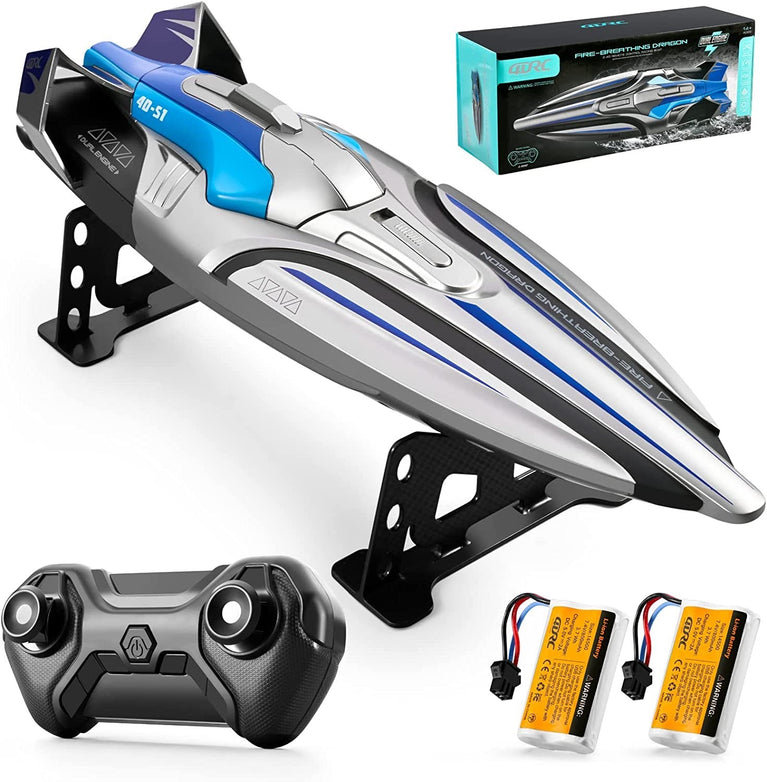 2.4GHz Racing Boats 4DRC S1 Boat Remote Control Boat for Kids Adults 25+ MPH.