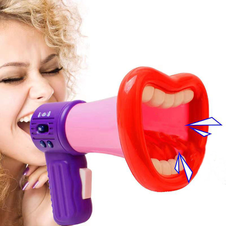 New Big Mouth Funny Megaphone Recording Toy Kid Voice Changer Horn Children Speaker Handheld Mic Vocal Toys For Kids Jokes Gifts