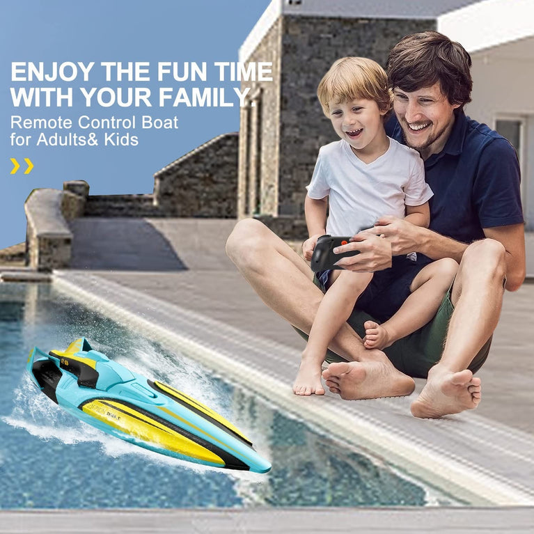 2.4GHz Racing Boats 4DRC S1 Boat Remote Control Boat for Kids Adults 25+ MPH.