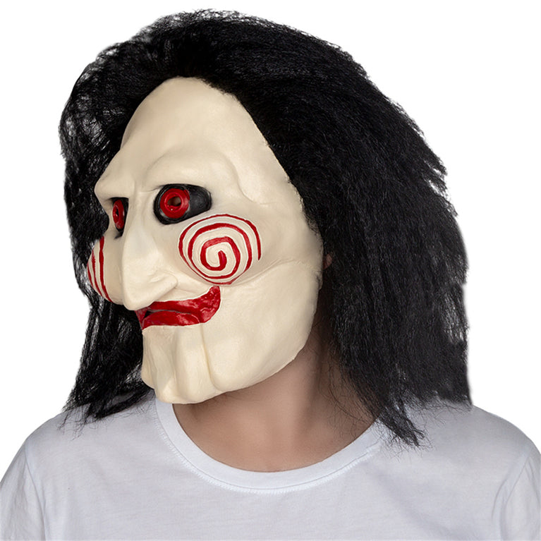 Halloween Party Costume Latex Horror Saw Mask Movie Horror The Puppet Jigsaw Full Head Mask Fancy Dress Party Accessories