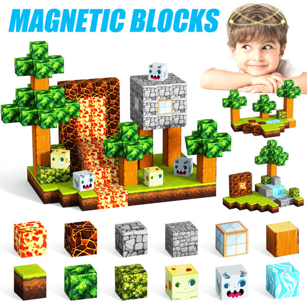 100Pcs/Set Magnetic Building Blocks Children Kids Educational Toy Gift