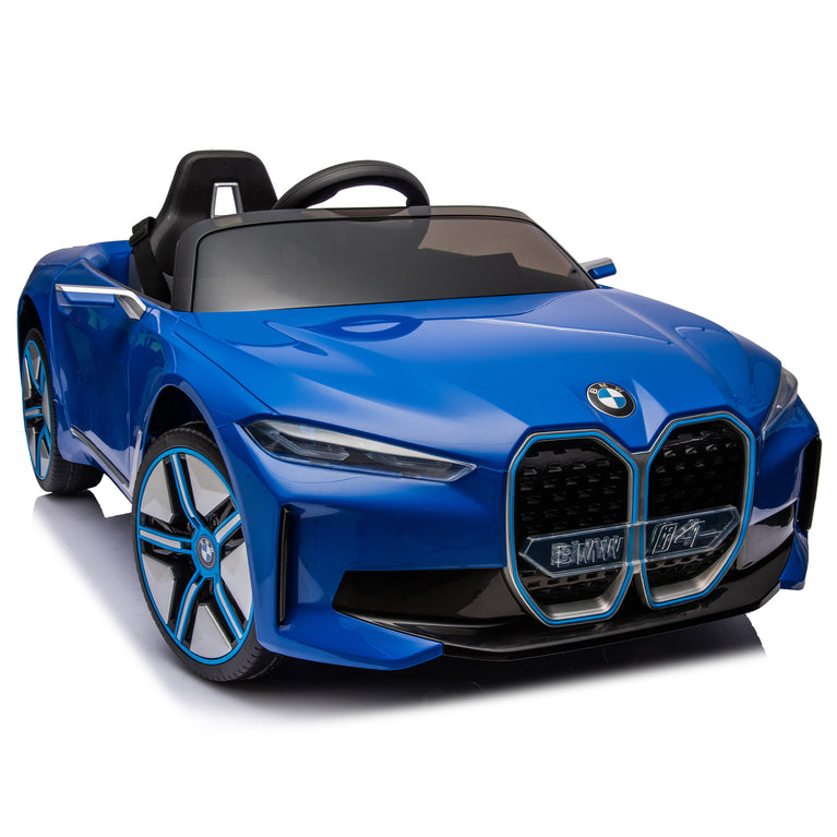 Licensed BMW I4,12v Kids ride on car 2.4G W/Parents Remote Control,electric car for kids,Three speed adjustable,Power display, USB,MP3 ,Bluetooth,LED light,Two-point safety belt,story