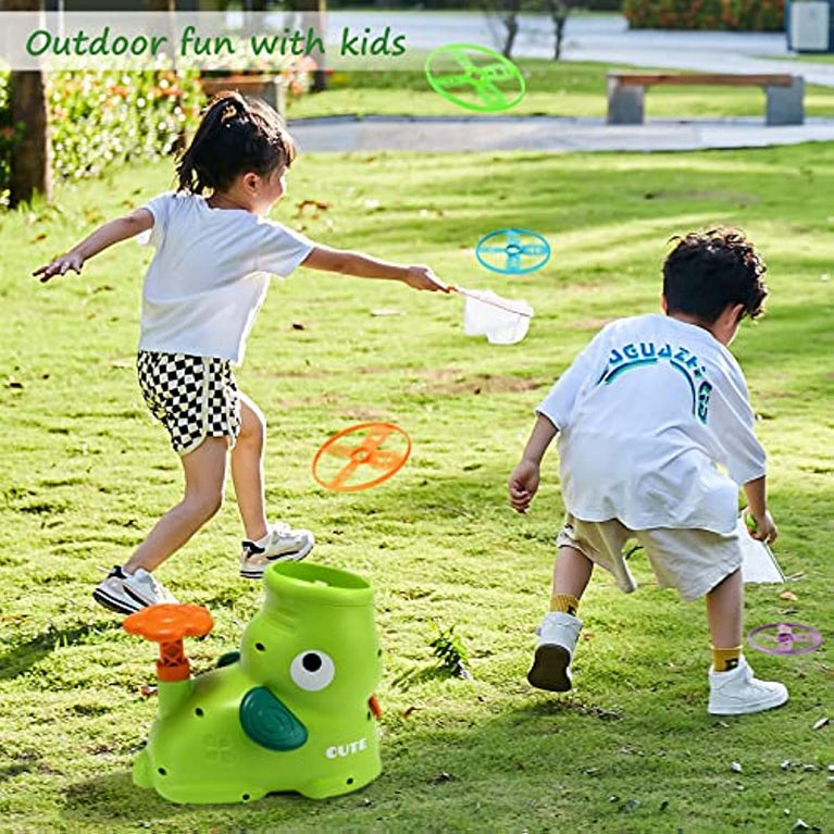 Outdoor Toys for Kids Ages 4-8: Elephant Butterfly Catching Game - Toddler Chasing Toy 3 4 5 6 7 Year Old Boys Girl Flying Spinner Toy Disc Rocket Launcher Kid Age 8-12 Gifts Fun Family Outside Games