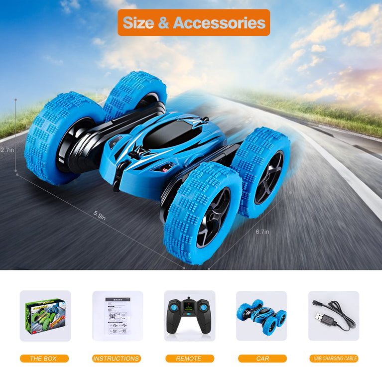 Rc Stunt Cars: Double Sided 360°Flip Rotating 4WD Race Car Toy For Outdoor & Indoor Birthday Gift