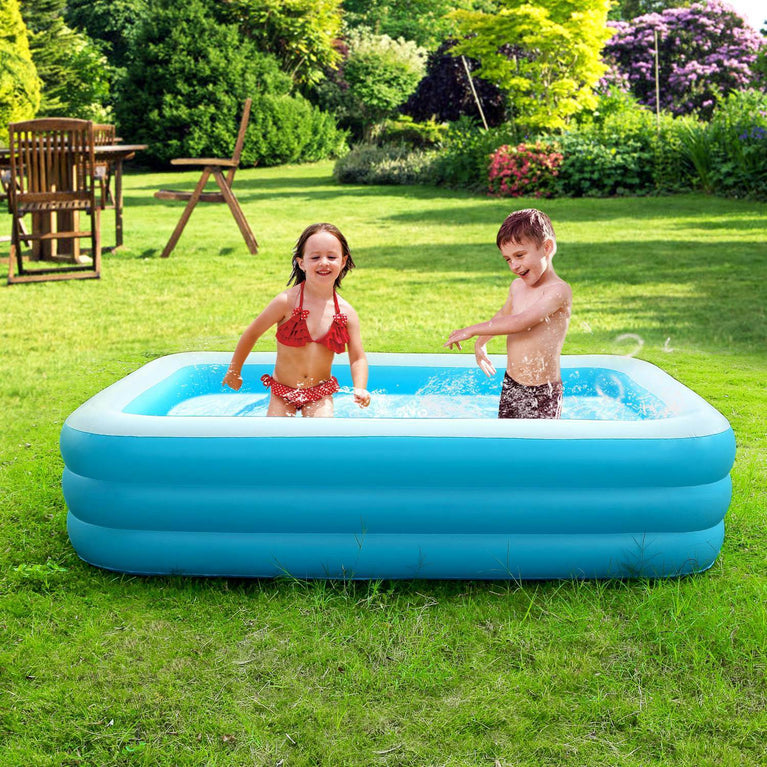 103x69x24in Inflatable Swimming Pools Family Swim Play Center Pool Blow up Kiddie Pool