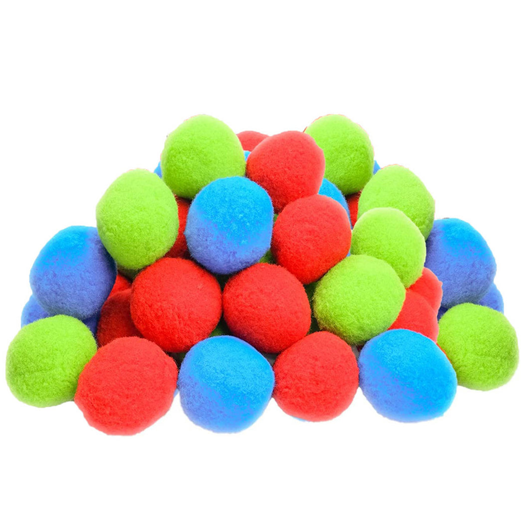 50pcs Water Balls; Soft Cotton Bouncing Soaker Balls; Toy For Pool Party Water Fight