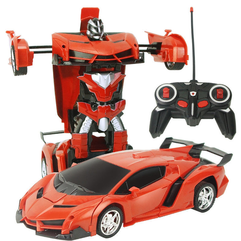 Remote Control Car; Transform Robot RC Car with One-Button Transforming 360 Degree Rotation Drifting; 1:18 Scale Police Car Ideal Xmas and Birthday Gift Toys for 5+ Year Old Boys/Girls