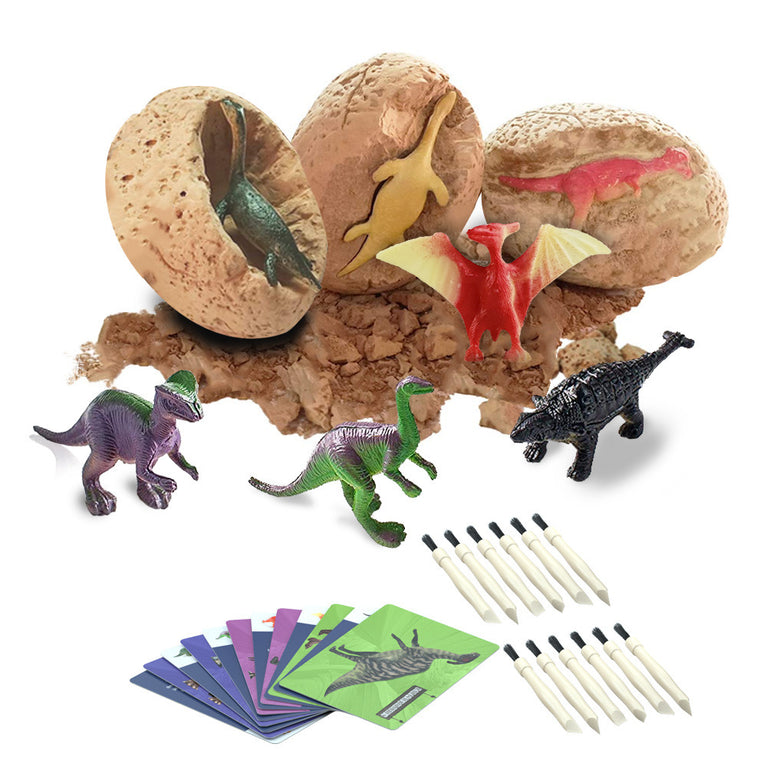 Dinosaur Eggs - Dino Egg Dig Kit Dinosaur Toys for Kids; Easter Eggs Excavation Discover 12 Surprise Dinosaurs; Archaeology Science Kit STEM Party Gifts for Boys & Girls