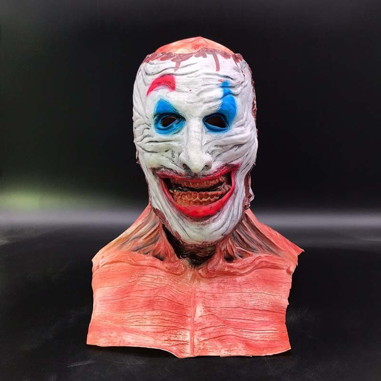 Halloween New Double-layer Latex Mask Resident Evil Horror Clown Secret Room Haunted House Npc Scary Props