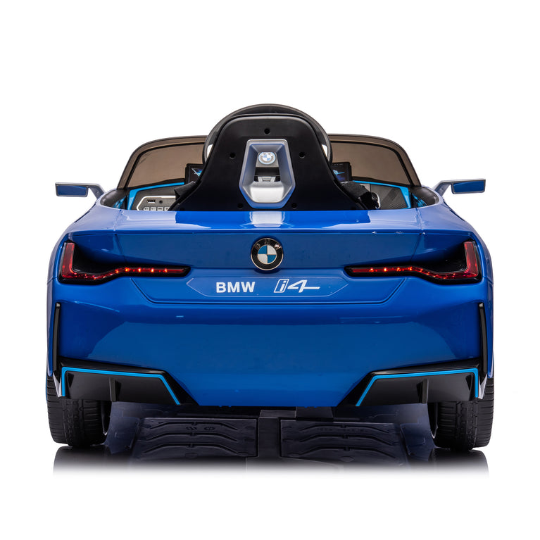 Licensed BMW I4,12v Kids ride on car 2.4G W/Parents Remote Control,electric car for kids,Three speed adjustable,Power display, USB,MP3 ,Bluetooth,LED light,Two-point safety belt,story