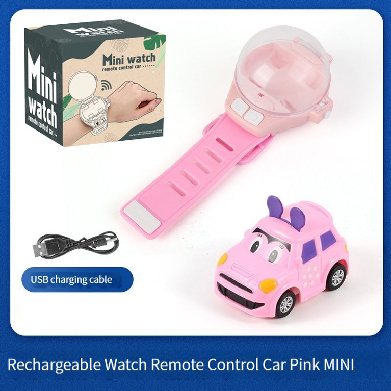 Kids Watch Remote Control Car Toy; Boy Girl Gift Toy Cartoon Car Rechargeable With Light