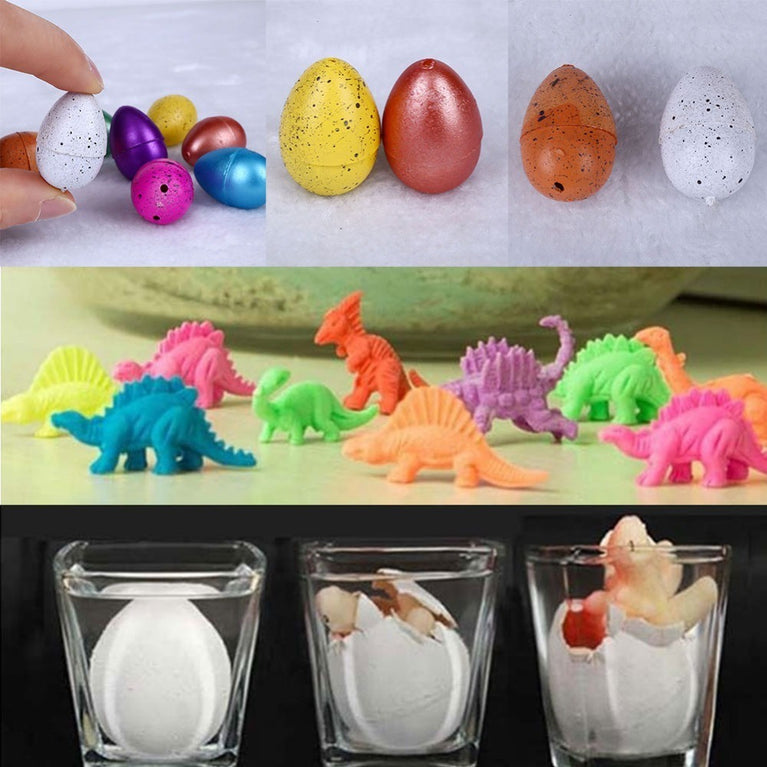 10pcs/lot Novelty Gag Toys Children Toys Cute Magic Hatching Growing Animal Dinosaur Eggs For Kids Educational Toys Gifts