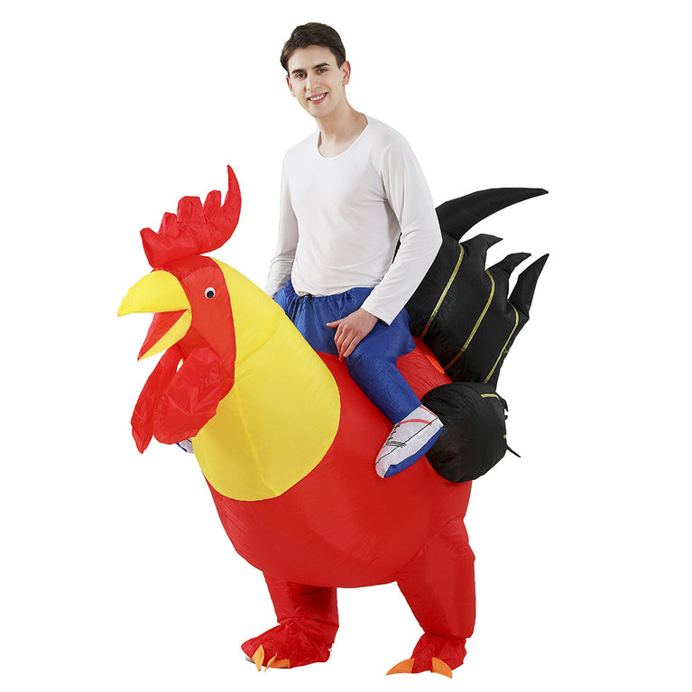 Inflatable Cock Chook Chicken Halloween Costumes For Women Cosplay Fancy Dress Rooster Costumes Hen Christmas Costume For Adult