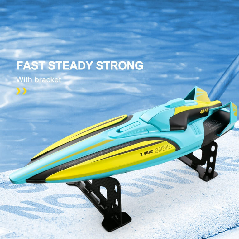 2.4GHz Racing Boats 4DRC S1 Boat Remote Control Boat for Kids Adults 25+ MPH.